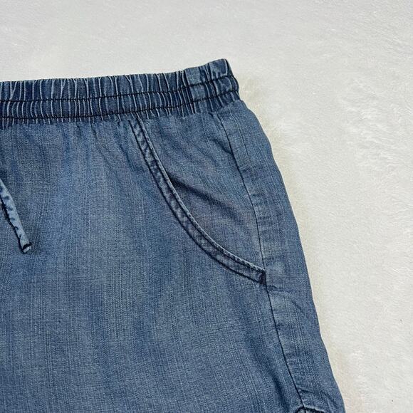 Universal Thread Women's Blue Chambray Pull On Shorts Size Small Casual Summer - Picture 4 of 8
